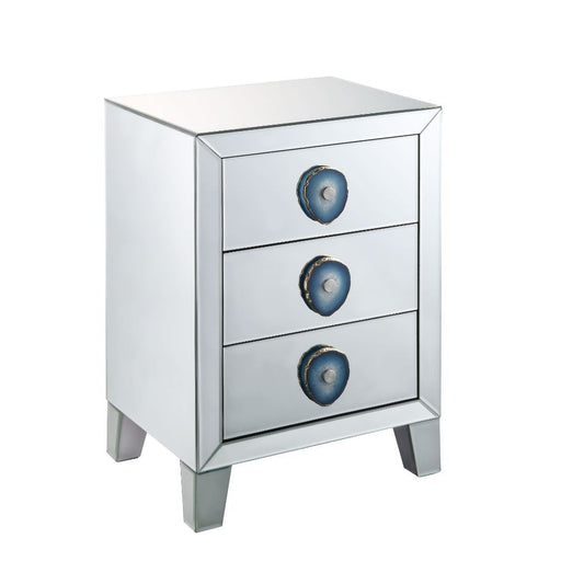 Filip - Accent Table - Mirrored & Faux Agate - R&R Furniture Gallery (Fountain Valley, CA)