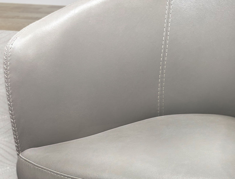 Barolo - 100% Italian Leather Swivel Club Chair (Set of 2) - R&R Furniture Gallery (Fountain Valley, CA)