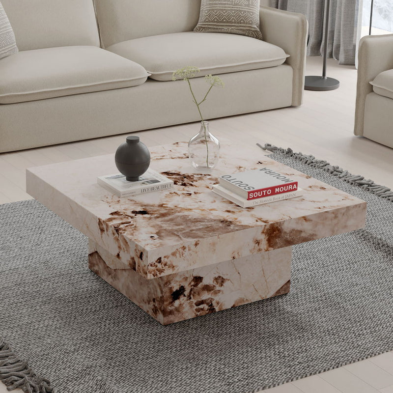 Fultan - Coffee Table - Engineered Stone - R&R Furniture Gallery (Fountain Valley, CA)