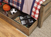 Trinell - Twin Bookcase Bed With 1 Large Storage Drawer - Brown - R&R Furniture Gallery (Fountain Valley, CA)
