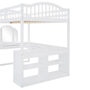 Loft Bed With Drawers, Cabinet, Shelves With Desk - R&R Furniture Gallery (Fountain Valley, CA)