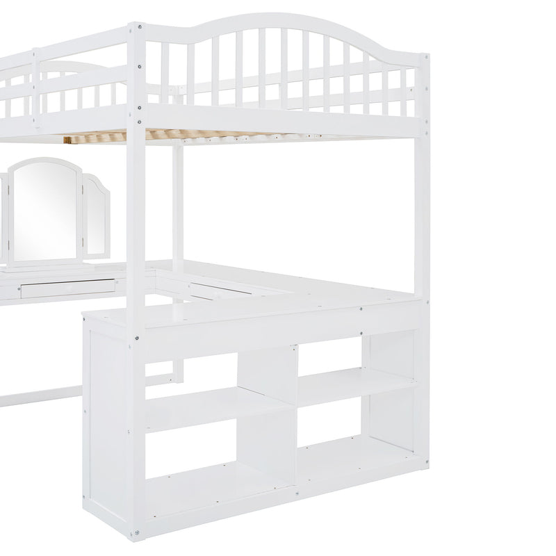Loft Bed With Drawers, Cabinet, Shelves With Desk - R&R Furniture Gallery (Fountain Valley, CA)