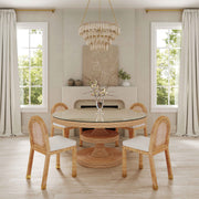 Amara - Arched Dining Chair - Cream - R&R Furniture Gallery (Fountain Valley, CA)