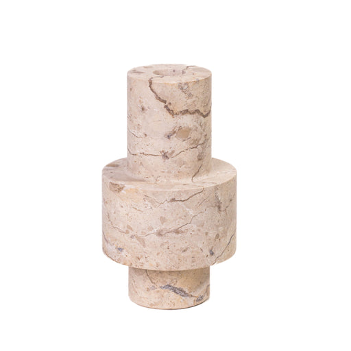 Natural Turned Candle Holder - Travertine - R&R Furniture Gallery (Fountain Valley, CA)