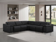 2679 - 5-Piece L-Shaped Power Reclining Sectional In Genuine Leather (3 Recliners) - R&R Furniture Gallery (Fountain Valley, CA)