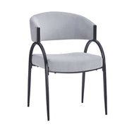 Contemporary Upholstered Dining Chairs With Metal Legs (Set of 2) - R&R Furniture Gallery (Fountain Valley, CA)