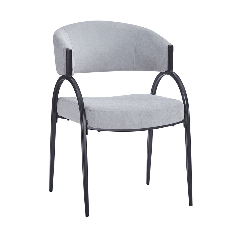 Contemporary Upholstered Dining Chairs With Metal Legs (Set of 2) - R&R Furniture Gallery (Fountain Valley, CA)