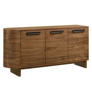 ACME Kyree Walnut server with sleek wood finish, featuring multiple compartments and modern design for home or office use.