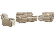 Parker Living Dalton 3-piece power reclining sofa set with plush cushions and modern design for a stylish living room.
