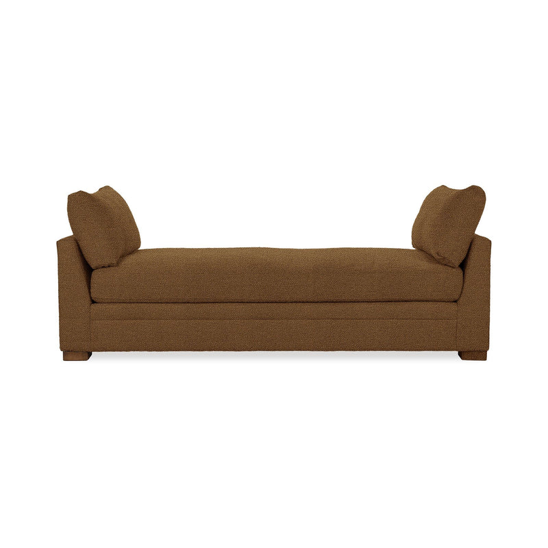Classic Home Audrey daybed with a wooden frame and plush white cushions, ideal for a cozy bedroom or guest room setup.