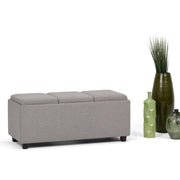 Avalon - Upholstered Storage Ottoman - R&R Furniture Gallery (Fountain Valley, CA)