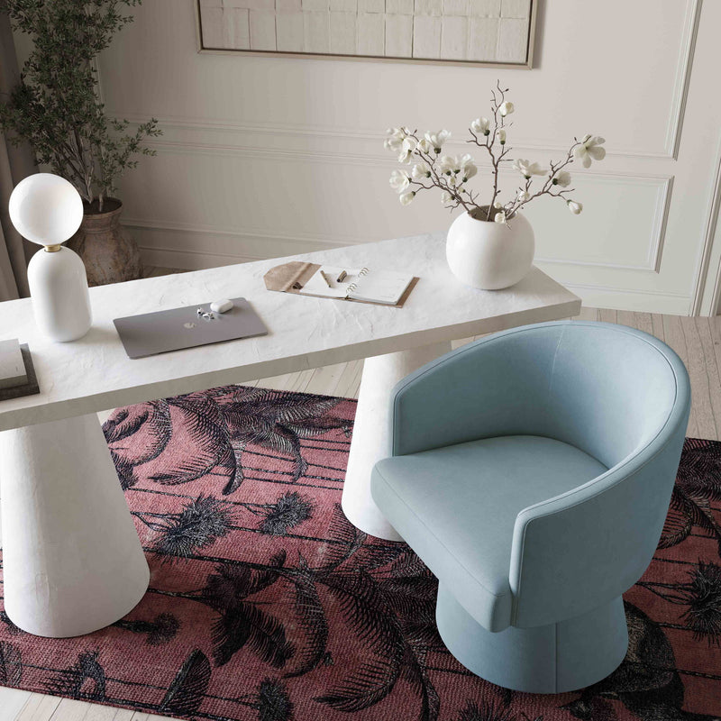 Kristen - Upcycled Chenille Rolling Desk Chair - R&R Furniture Gallery (Fountain Valley, CA)