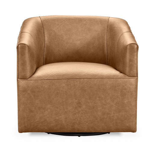 Classic Home Vernon swivel chair with cushioned seat and armrests, showcasing a stylish, modern design in a cozy living space.