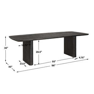 Kirin - Reclaimed Fir Dining Table - Black