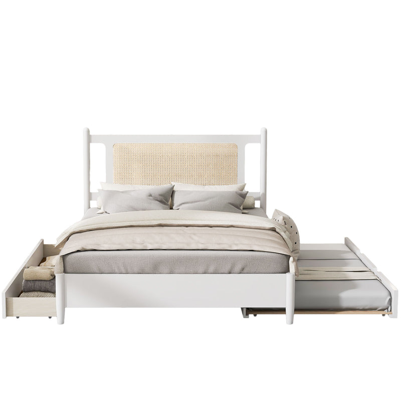 Platform Bed With 2 Big Drawers & Trundle - R&R Furniture Gallery (Fountain Valley, CA)
