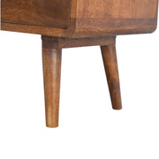 Solid Wood Curved Media Unit - R&R Furniture Gallery (Fountain Valley, CA)