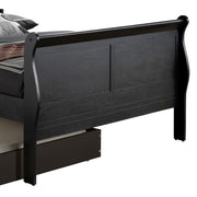 Elegant Glory Furniture trundle bed with classic wood finish, featuring a spacious pull-out underbed for versatile sleeping options.