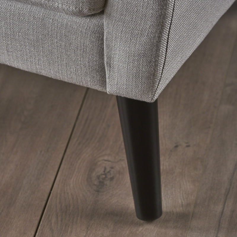Radiantize - Upholstered Fabric Club Chair With Square-Off Back And Button Tufted - R&R Furniture Gallery (Fountain Valley, CA)
