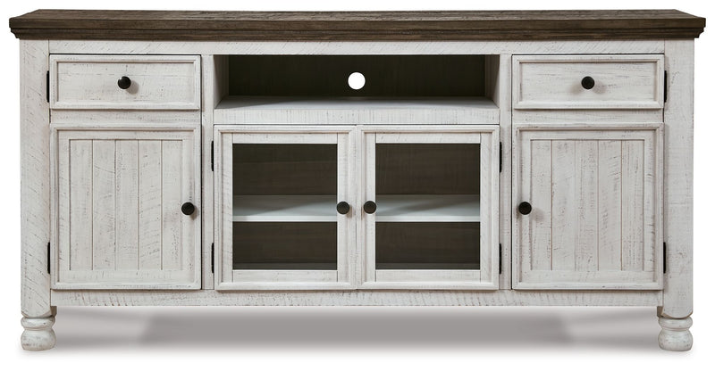 Havalance - Extra Large TV Stand - 4 Doors - Brown / Beige - R&R Furniture Gallery (Fountain Valley, CA)