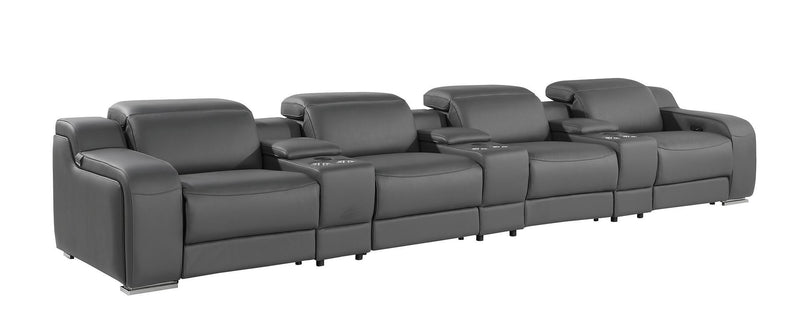 1116 - 7-Piece Modular Power Reclining Sofa In With 4 Power Recliners & Power Headrests