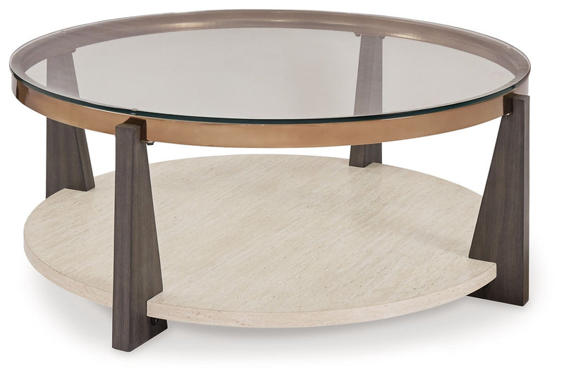 Frazwa - Round Cocktail Table - Multi - R&R Furniture Gallery (Fountain Valley, CA)
