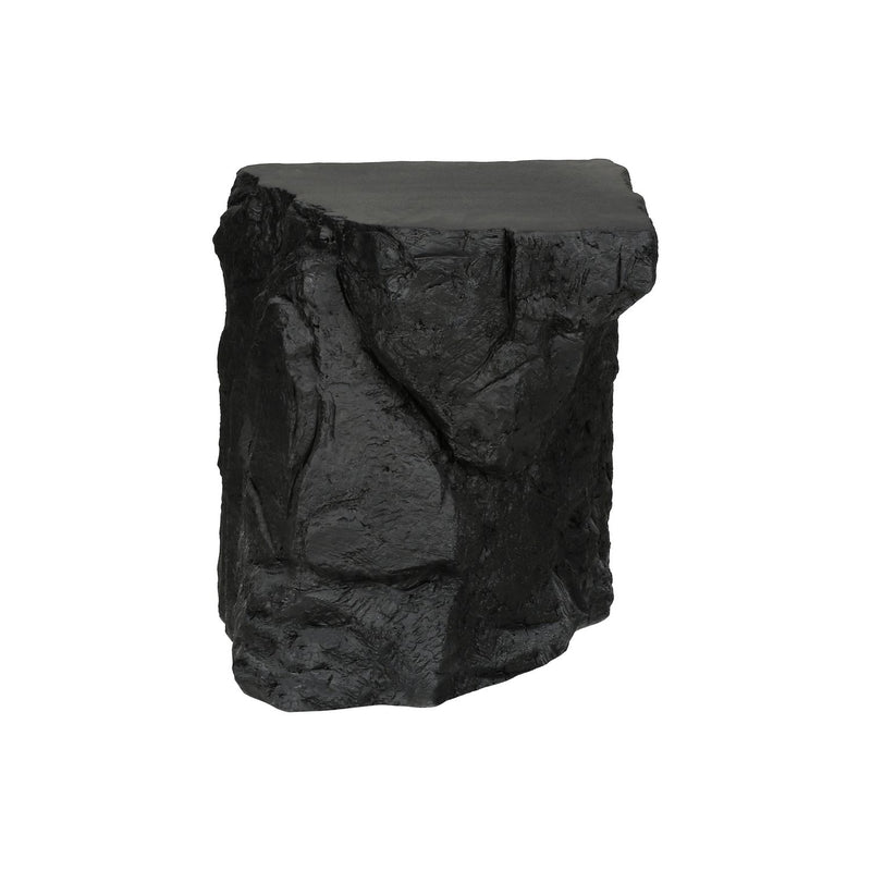 Black 8th Street indoor outdoor accent table with a sleek, modern design, suitable for living rooms or outdoor patios.