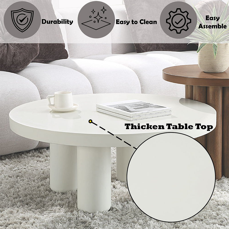 Sanat - Coffee Table - White - R&R Furniture Gallery (Fountain Valley, CA)