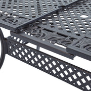 Outdoor Extendable Aluminum Dining Table With Pattern Table Top And Curved Legs - Copper - R&R Furniture Gallery (Fountain Valley, CA)