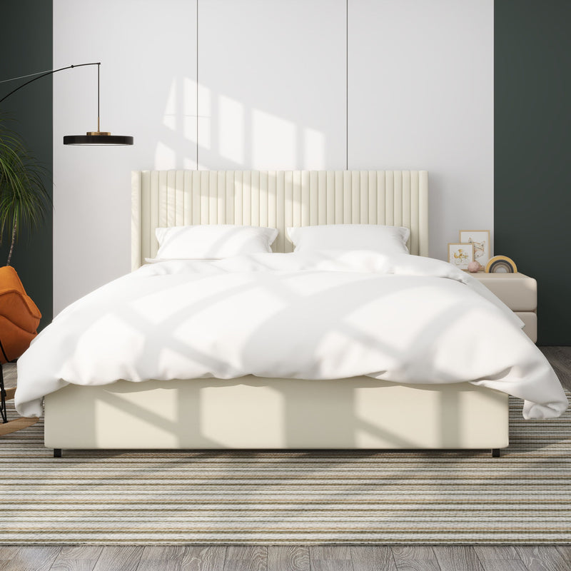 Anna - Upholstered Wingback Platform Bed With 4 Drawers Storage - R&R Furniture Gallery (Fountain Valley, CA)