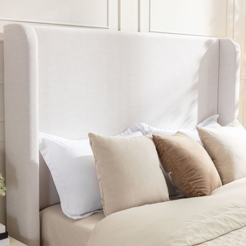 Hayden - Upholstered Wingback Bed With Tall Headboard - R&R Furniture Gallery (Fountain Valley, CA)