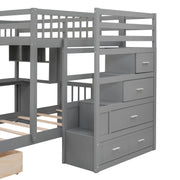 Bunk Bed With Desk, Drawers And Shelves - R&R Furniture Gallery (Fountain Valley, CA)