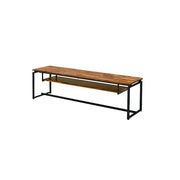 Jurgen - TV Stand - Oak & Black Metal - R&R Furniture Gallery (Fountain Valley, CA)