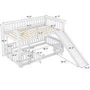 Low Bunk Bed With Slide, Fence And Ladder - R&R Furniture Gallery (Fountain Valley, CA)