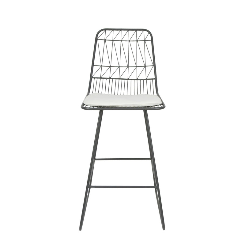 Yearning - Iron Counter Stool With Water Resistant Cushion - R&R Furniture Gallery (Fountain Valley, CA)