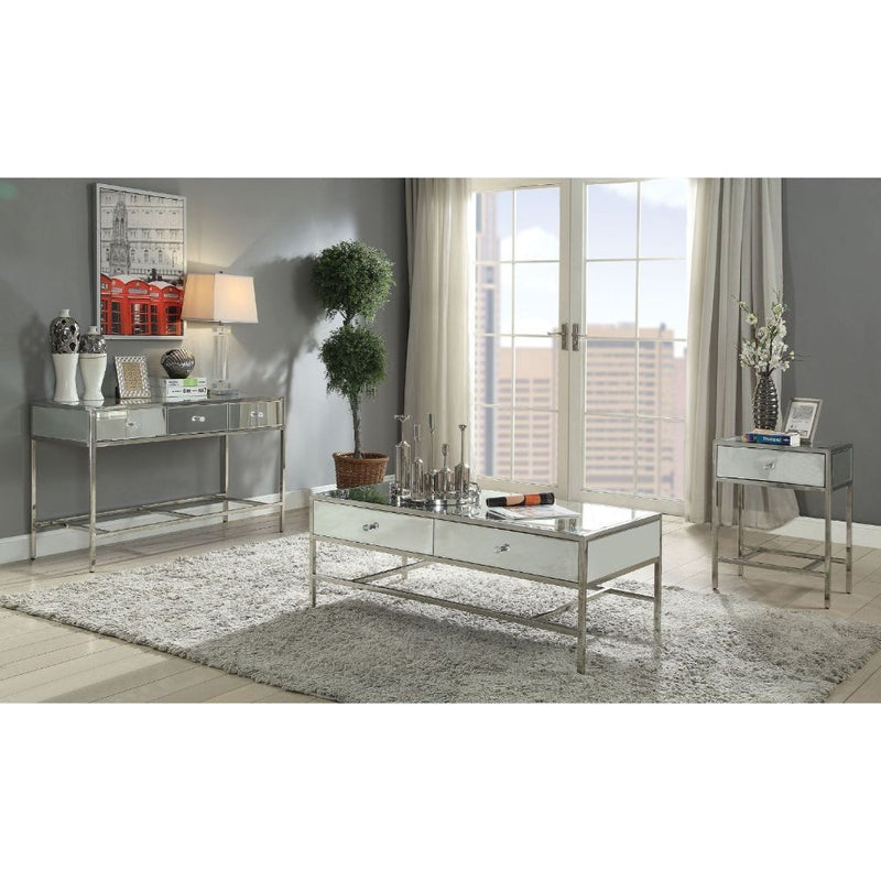 Weigela - Coffee Table - Mirrored & Chrome - R&R Furniture Gallery (Fountain Valley, CA)