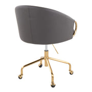 Lumi Source Claire contemporary glam task desk chair with stylish design and sleek black upholstery, suitable for modern office spaces.