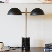 Nova - Hydro Table Lamp With On / Off Switch Double Lamp - Black / Gold / Marble - R&R Furniture Gallery (Fountain Valley, CA)