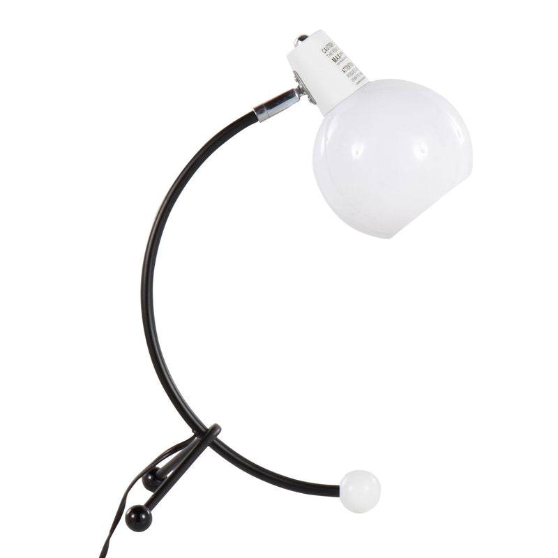 Lumi Source Eileen black and white contemporary task table lamp with adjustable arm and modern design.