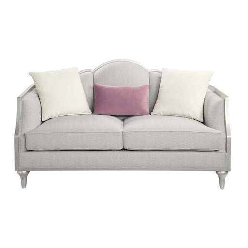 Kasa - Loveseat With 3 Pillows - Beige Linen & Champagne - R&R Furniture Gallery (Fountain Valley, CA)