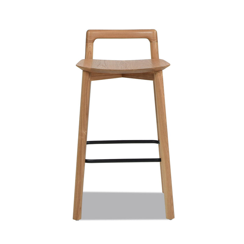 Sven - Modern Minimalist Low Back Counter Stool - Natural Blonde Ash - R&R Furniture Gallery (Fountain Valley, CA)