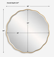 Uttermost Aneta round wall mirror with a sleek frame, designed for modern interior decor.