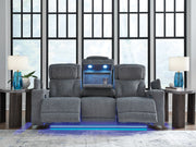 Studio Cave - Power Reclining Sofa - Steel - R&R Furniture Gallery (Fountain Valley, CA)