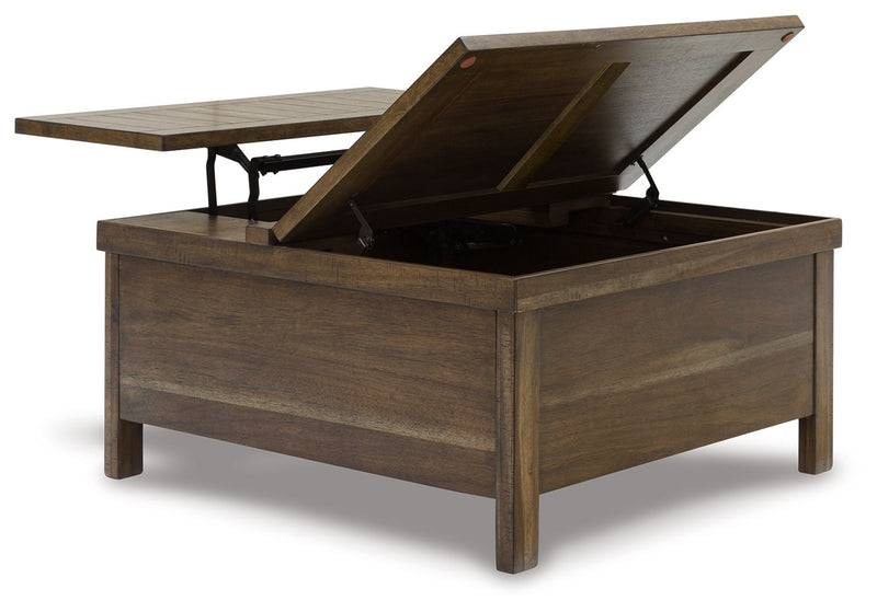 Moriville - Lift Top Cocktail Table - Grayish Brown - R&R Furniture Gallery (Fountain Valley, CA)