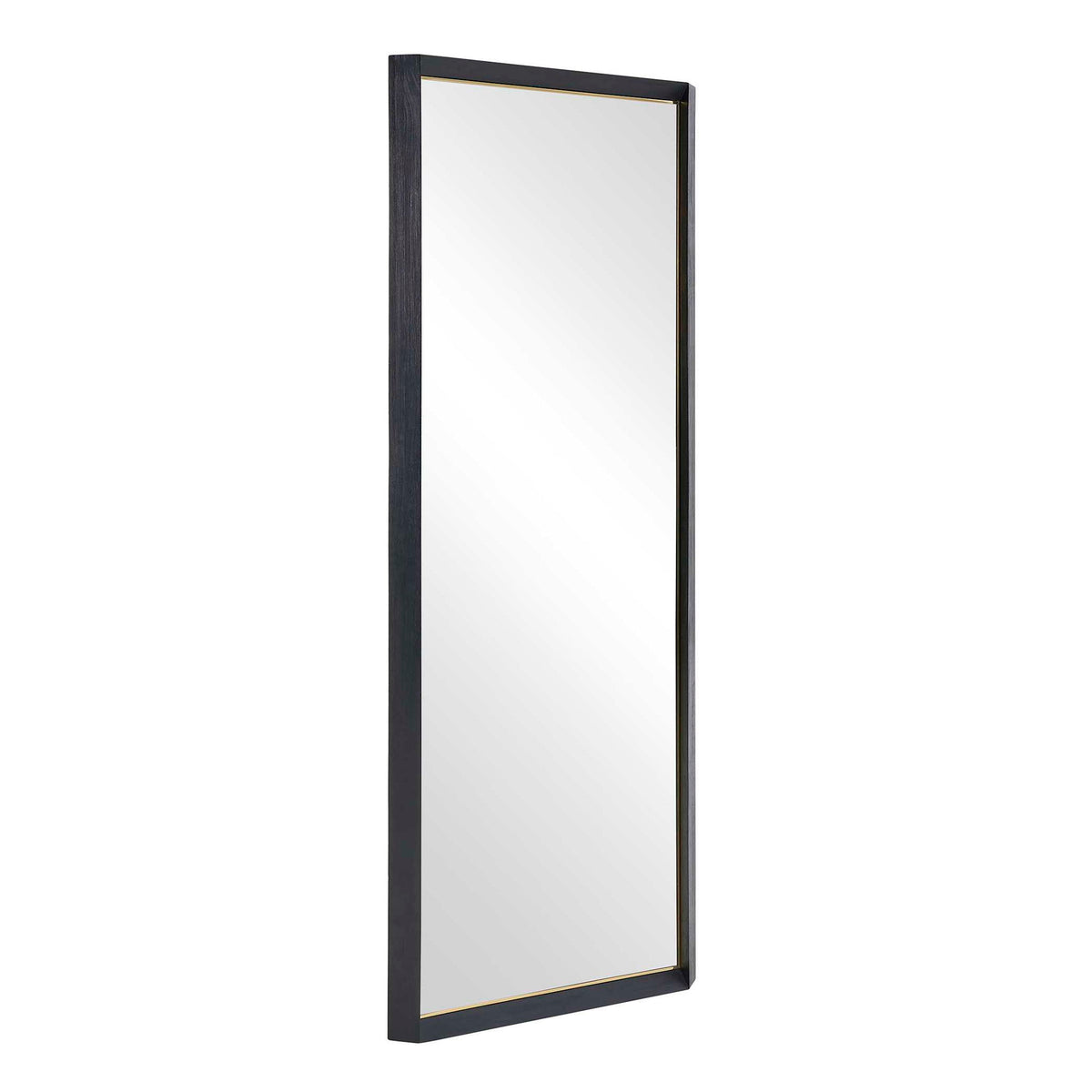 Stenton - Tall Wooden Mirror - Black