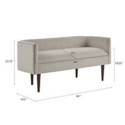 Farrah - Accent Bench With Low Back & Sides - Cream - R&R Furniture Gallery (Fountain Valley, CA)