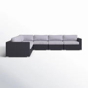 Luxurious Wicker Patio Sectional With Weather Resistant Sunbrella Cushions - R&R Furniture Gallery (Fountain Valley, CA)