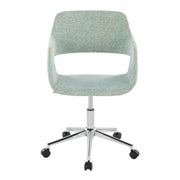 Lumi Source Margarite contemporary office task chair with black cushioned seat and adjustable height for desk use