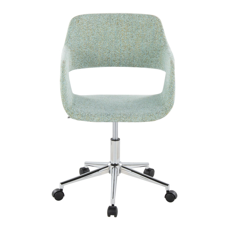 Lumi Source Margarite contemporary office task chair with black cushioned seat and adjustable height for desk use