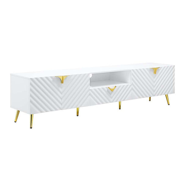 Gaines - TV Stand - White High Gloss