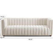 April - Mid-Century Modern Luxury Tight Back Boucle Couch - R&R Furniture Gallery (Fountain Valley, CA)